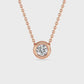 1/5ct Round Cut Solitaire Lab Grown Diamond Bezel Pendant Necklace