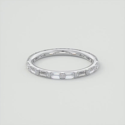 1.00Ct Baguette Cut Wedding Ring Anniversary Band 14k Gold Lab Grown