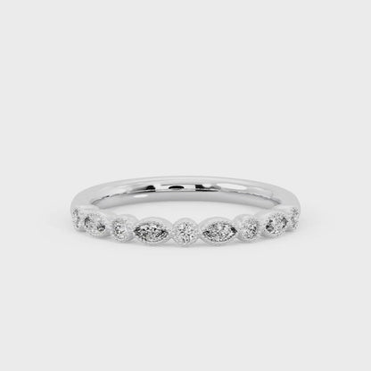 1/4ct Eternity Lab Grown Diamond Art deco Wedding band