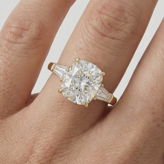 cushion shaped engagement ring​

