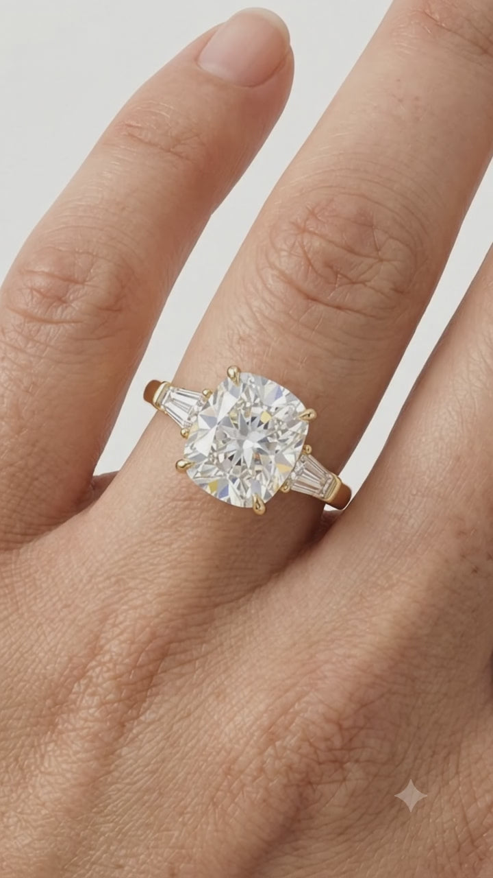 cushion shaped engagement ring​

