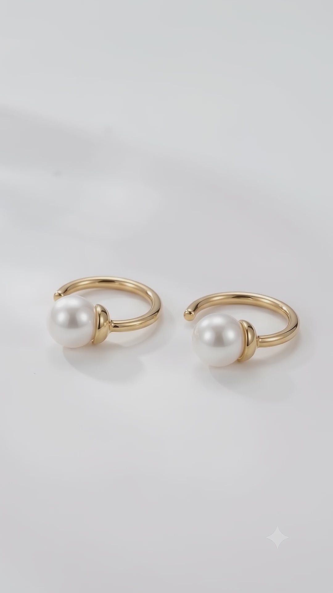 pearl hoops earrings​

