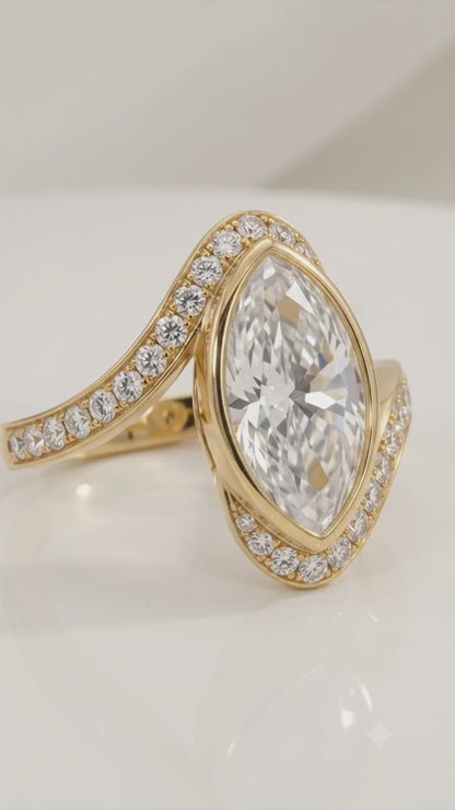 marquise ring halo​


