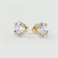 4 Carat Oval Cut Lab Grown Diamond Stud Earrings • Classic Solitaire Earrings