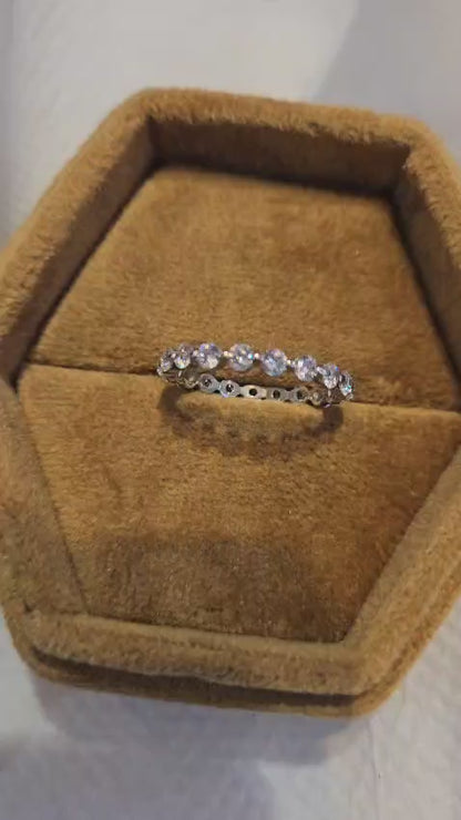 1.20ct Lab Grown Diamond Eternity Ring, Round Diamond Wedding Band