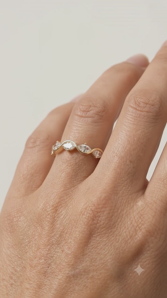 Marquise engagement ring