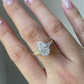 2.0ct Pear Shape Three Stone Natural Diamond Engagement Ring