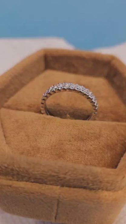 0.600ct Lab Grown Diamond Wedding Band, Full Eternity Diamond Ring