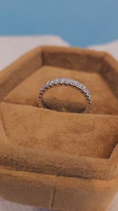 0.600ct Lab Grown Diamond Wedding Band, Full Eternity Diamond Ring