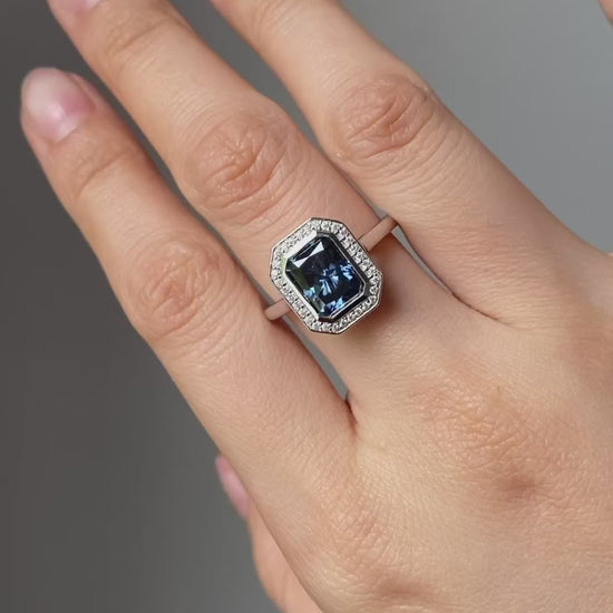 blue diamond ring