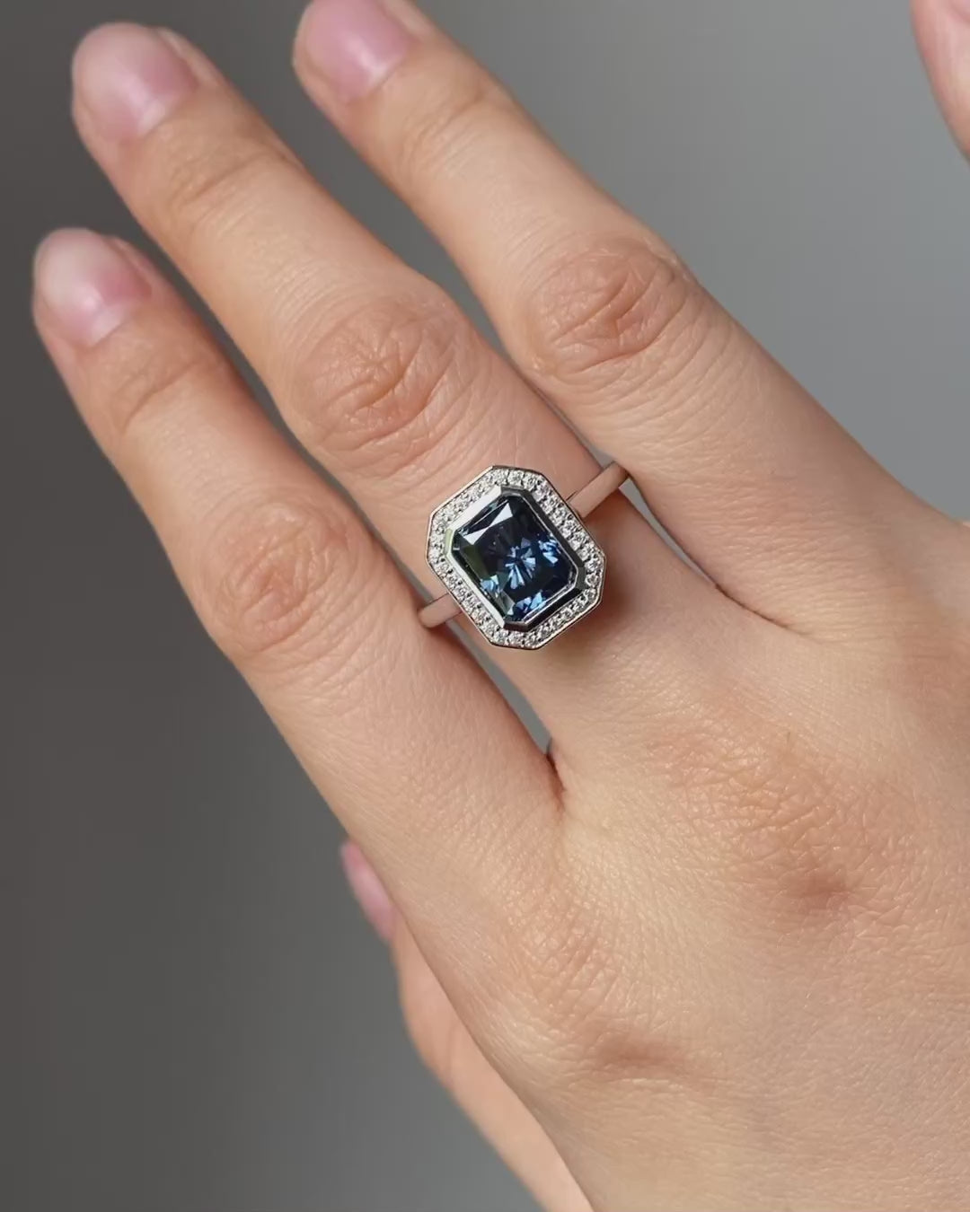 blue diamond ring