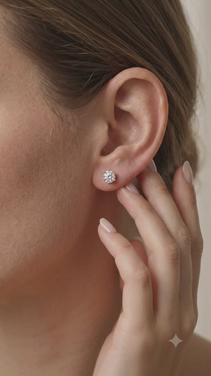 0.160ct Lab Grown Diamond Flat Back Stud Earrings