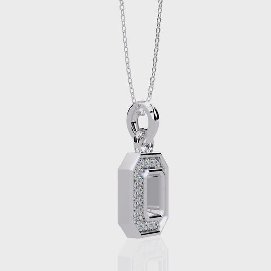 0.160CT Octagon Lab Grown Diamond Pendant Necklace
