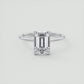 1.50 CT Emerald Cut Lab Grown Diamond Solitaire Engagement Ring 14k Yellow Gold