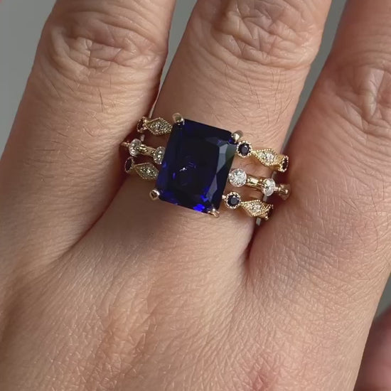 Blue Engagement Ring