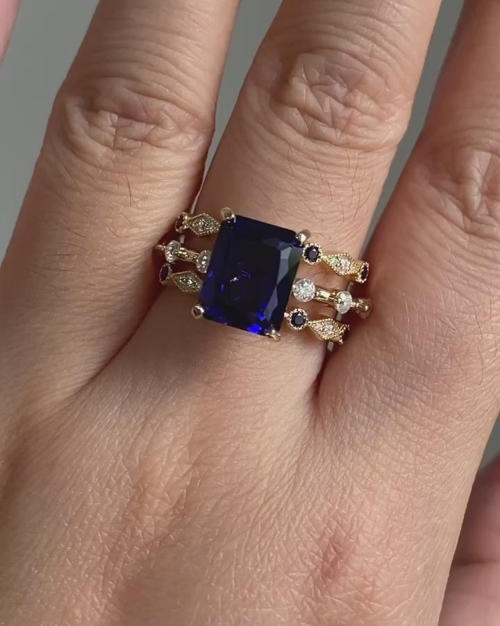 Blue Engagement Ring