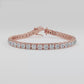 9.00 Ct Elegant Lab Grown Diamond Tennis Bracelet,14K Rose Gold Dainty Sparkling Perfect Gift for Her