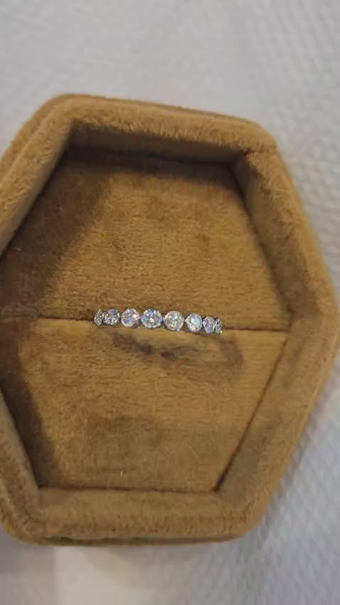 0.320 ct Diamond Half Eternity Ring - Bezel Set Lab Diamond Band