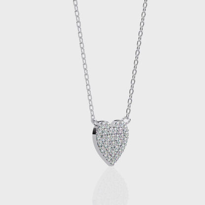 0.210ct Heart Shaped Lab Grown Diamond Pendant Necklace