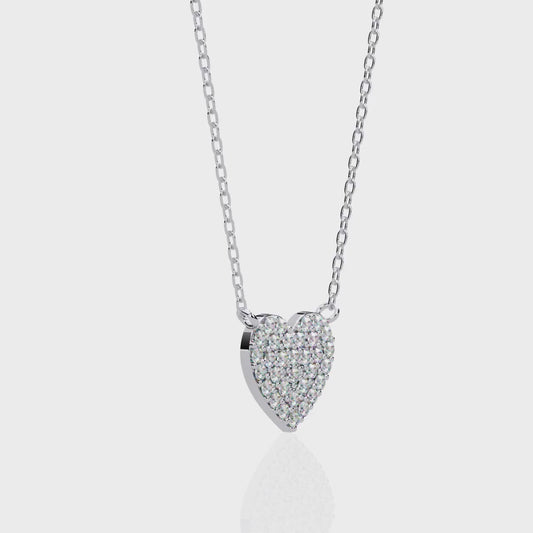 0.210ct Heart Shaped Lab Grown Diamond Pendant Necklace