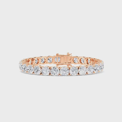 21.00 ct Luxury Lab Grown Diamond Tennis Bracelet 14K Solid Gold, Conflict-Free, Elegant Jewelry for Her