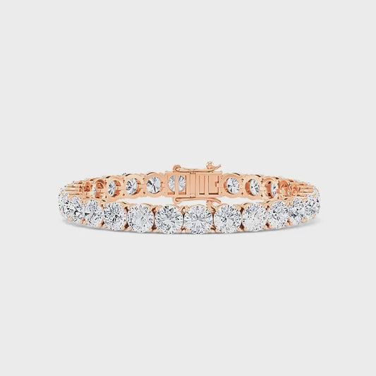 21.00 ct Luxury Lab Grown Diamond Tennis Bracelet 14K Solid Gold, Conflict-Free, Elegant Jewelry for Her