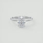 2.0 Carat Oval cut Solitaire Lab Grown Diamond Engagement Ring