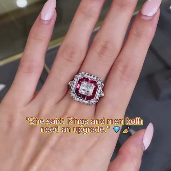 asscher cut diamond rings​

