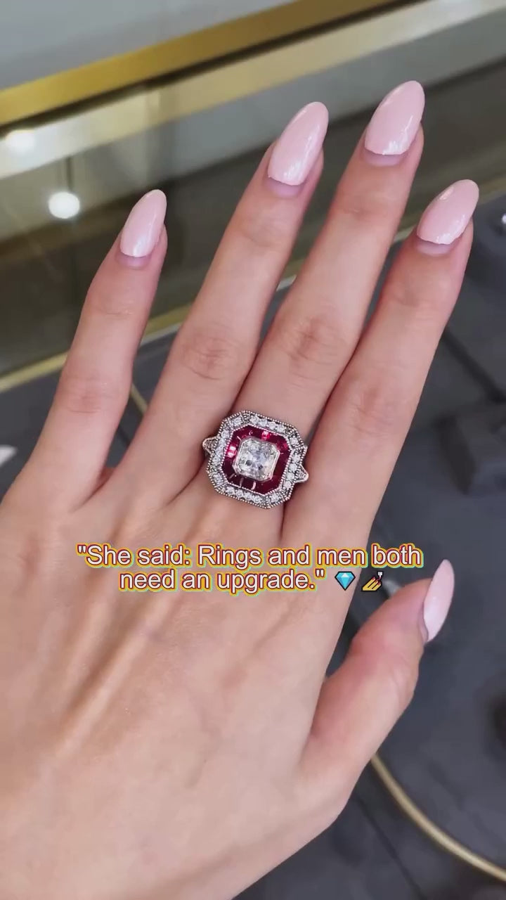 asscher cut diamond rings​


