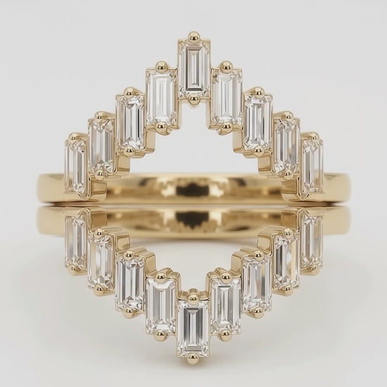 lab grown diamond baguette wedding band
