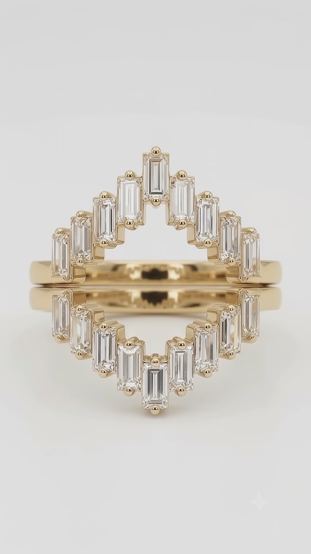lab grown diamond baguette wedding band
