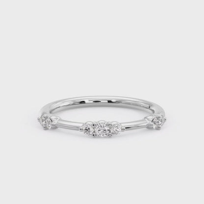 1/5 ct Eternity Lab Grown Diamond Wedding Band Floating Bubble Band