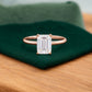 1.75 ct Emerald Lab Diamond Engagement Ring