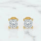 1.00ct Princess Cut Lab Diamond Studs in 14K/18K