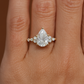 Pear Shaped Lab Grown Diamond Engagement Ring • Rose Gold Marquise Diamond Ring