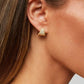 gold earrings triangle
