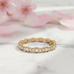 14K Solid Gold Moissanite Eternity Band – Elegant Wedding Ring