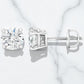Real Moissanite Stud Earrings • 92.5 Sterling Silver Sparkling Studs