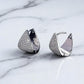 1 Ct Lab Grown Diamond Pavé Triangle Hoop Earrings