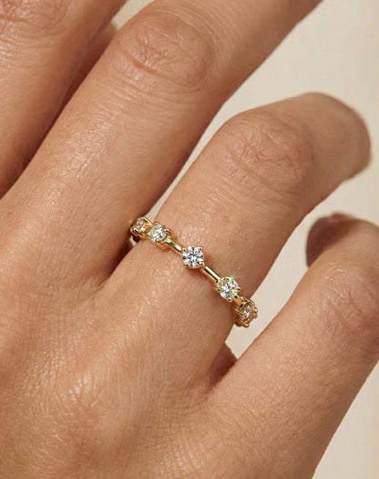 1.470 Ct Half Eternity Lab-Grown Ring