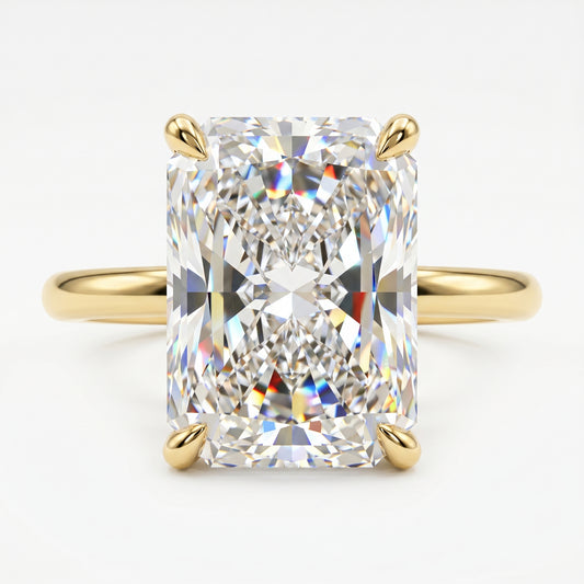 2.00ct Radiant cut  Natural Diamond Engagement Ring