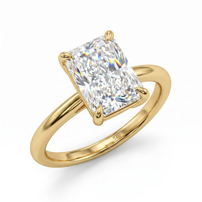 2.00ct Radiant cut  Natural Diamond Engagement Ring
