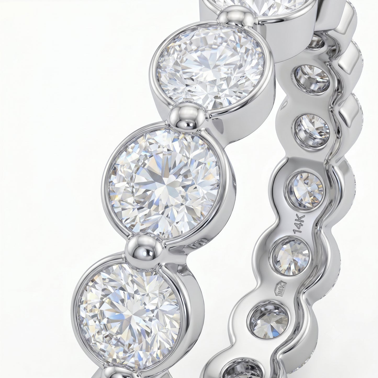 1.20ct Lab Grown Diamond Eternity Ring, Round Diamond Wedding Band