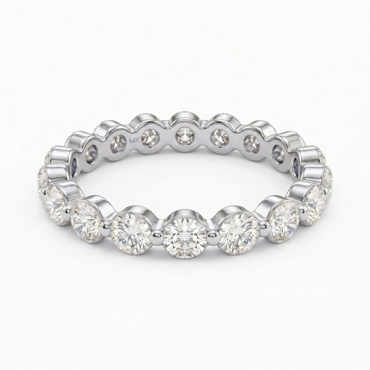 1.20ct Lab Grown Diamond Eternity Ring, Round Diamond Wedding Band