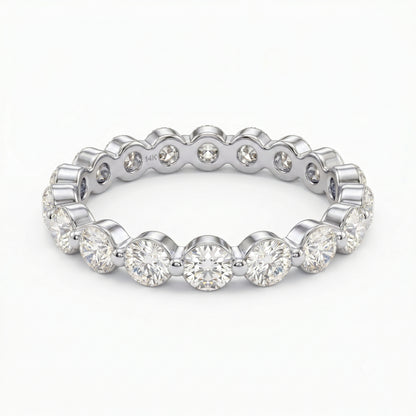 1.20ct Lab Grown Diamond Eternity Ring, Round Diamond Wedding Band
