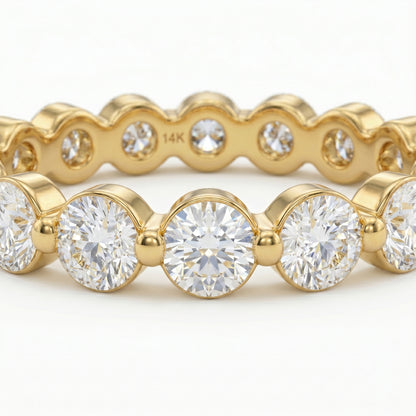 1.20ct Lab Grown Diamond Eternity Ring, Round Diamond Wedding Band