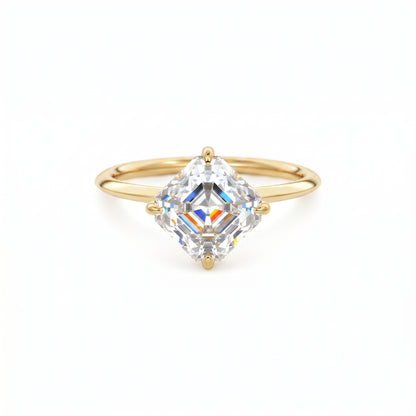 2.00Ct Asscher Cut Lab Grown Diamond Engagement Ring in 14k White Gold