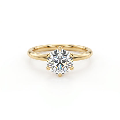 2.00ct Round Cut Lab Grown Diamond Solitaire Engagement Ring 14k White Gold