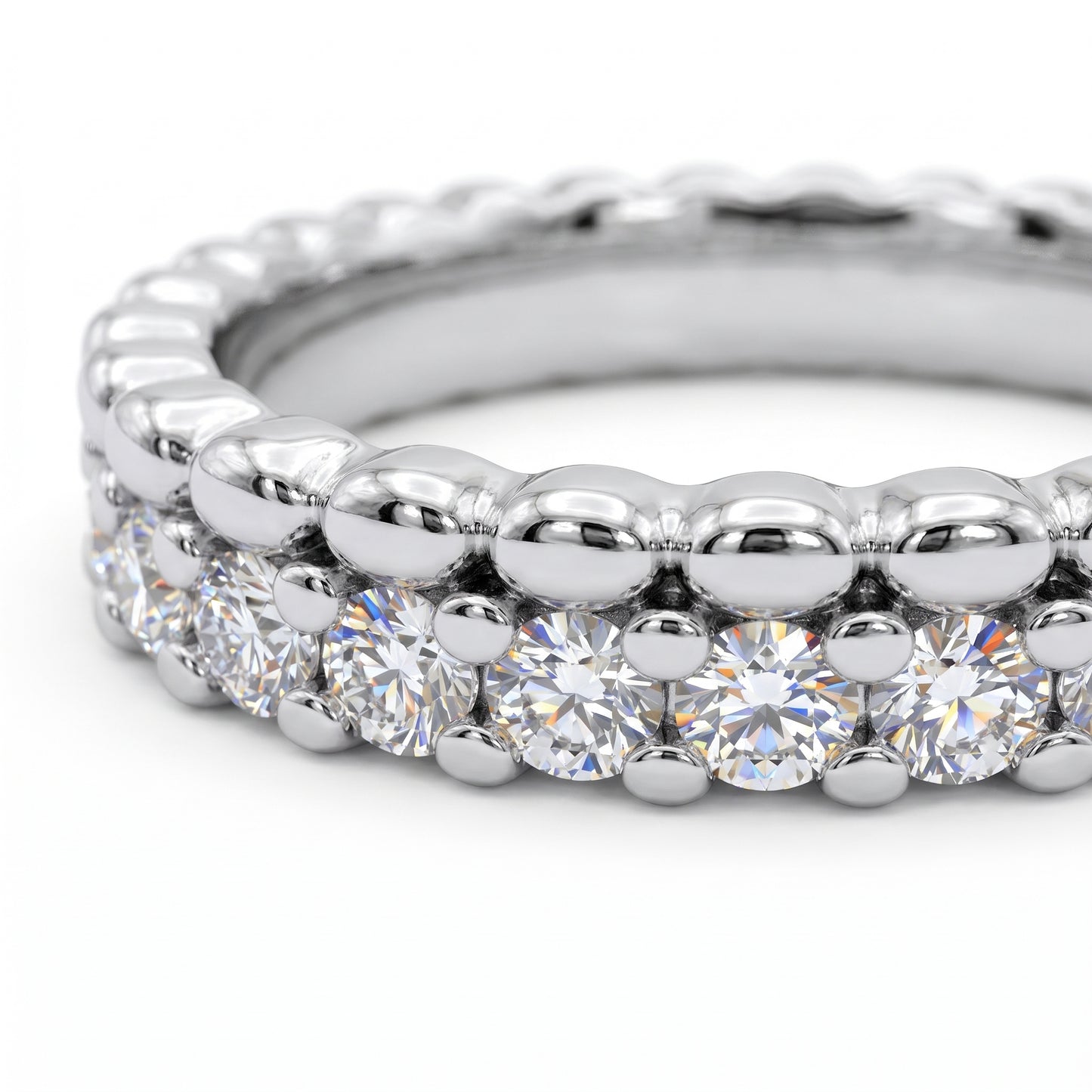 0.600ct Lab Grown Diamond Wedding Band, Full Eternity Diamond Ring