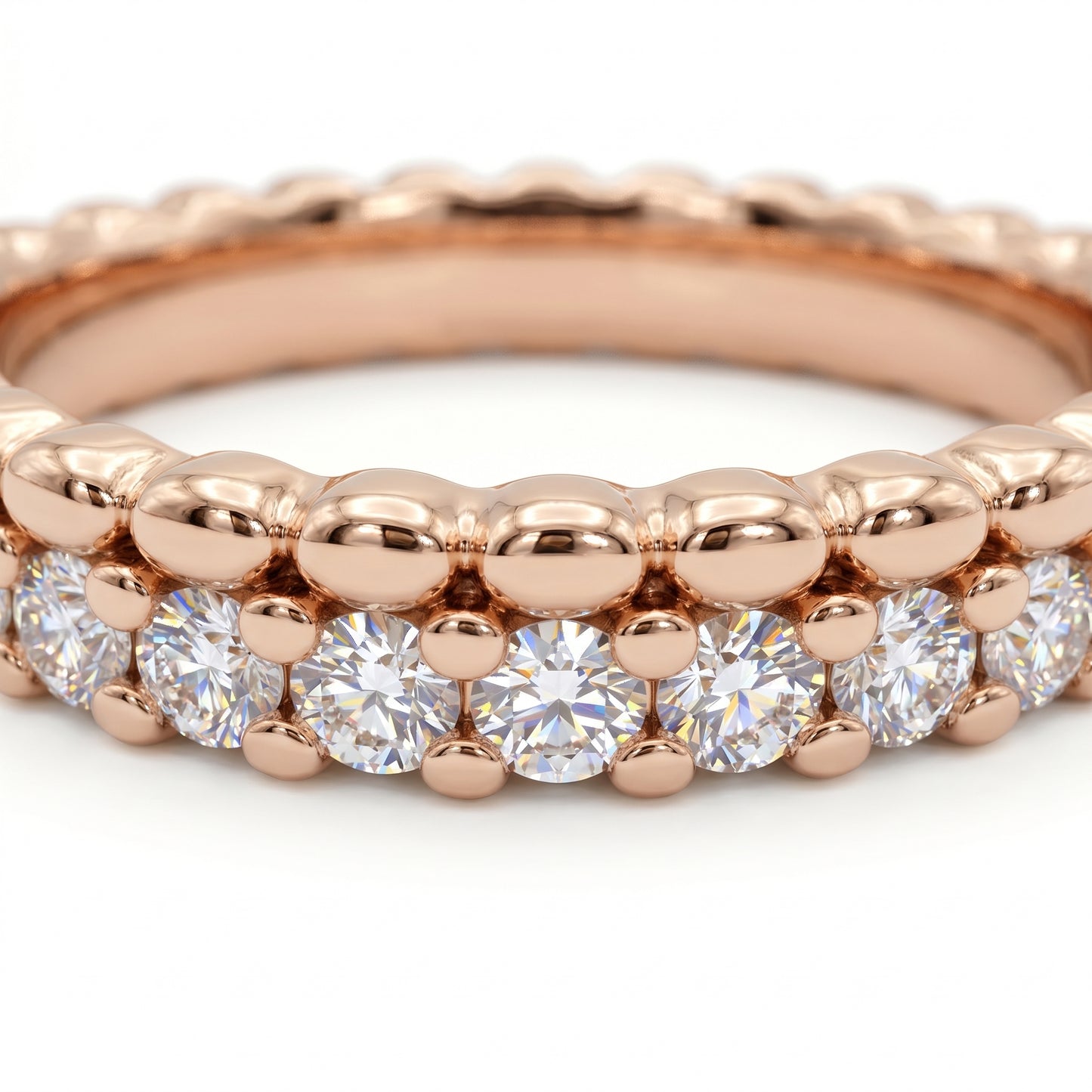 0.600ct Lab Grown Diamond Wedding Band, Full Eternity Diamond Ring